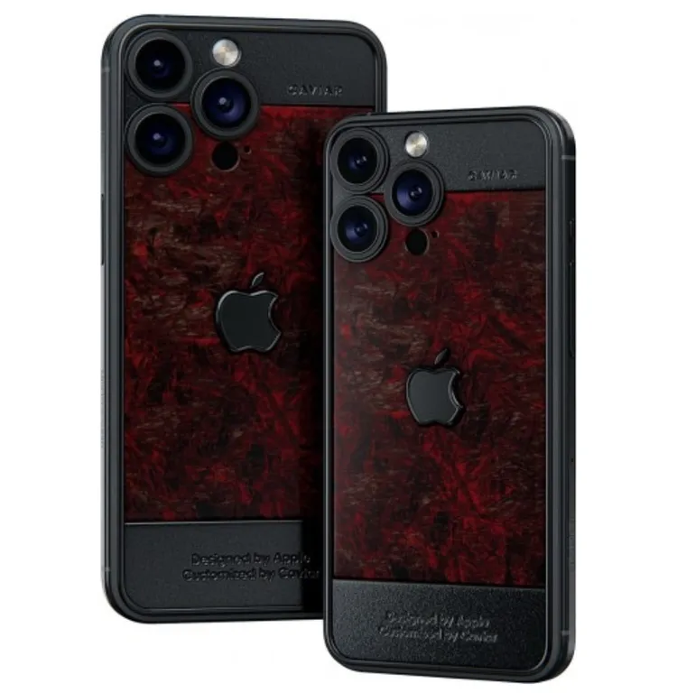 Dark Red版本，獨特大理石碳纖維設計，機身由深紅色鍛造碳纖維製成，藍寶堅尼跑車就用這種材料。翻攝GSMArena