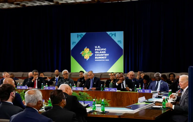 2022年9月29日美國與太平洋島國峰會。路透社