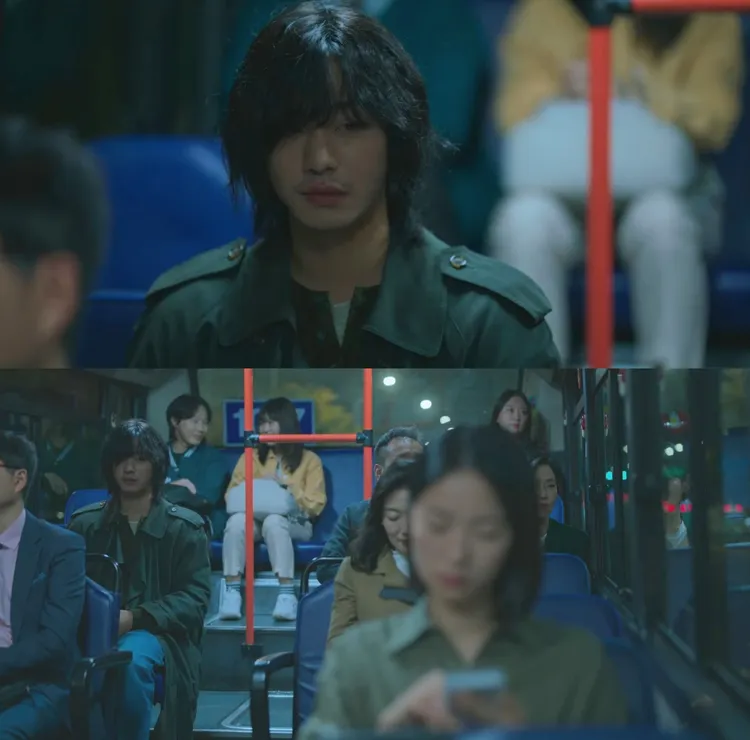 安孝燮飾演的「南時憲」（台版李子維）出車禍後躲起來，默默守護「韓俊熙」（台版黃雨萱），但蓄髮蓄鬍造型，讓觀眾出戲。翻攝Netflix