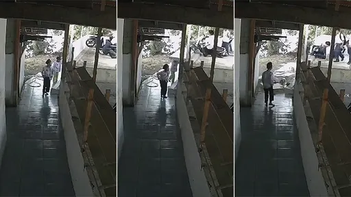 驚悚影片｜13歲屁孩騎機車撞倒圍牆　8歲小學生「無辜被砸死」