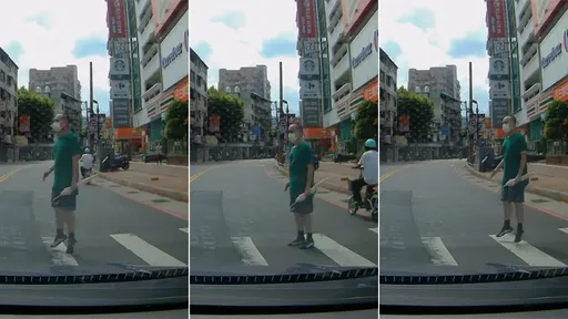 行人闖紅燈「彈跳慢行斑馬線」 駕駛無奈:別害我讓你7天後才回家