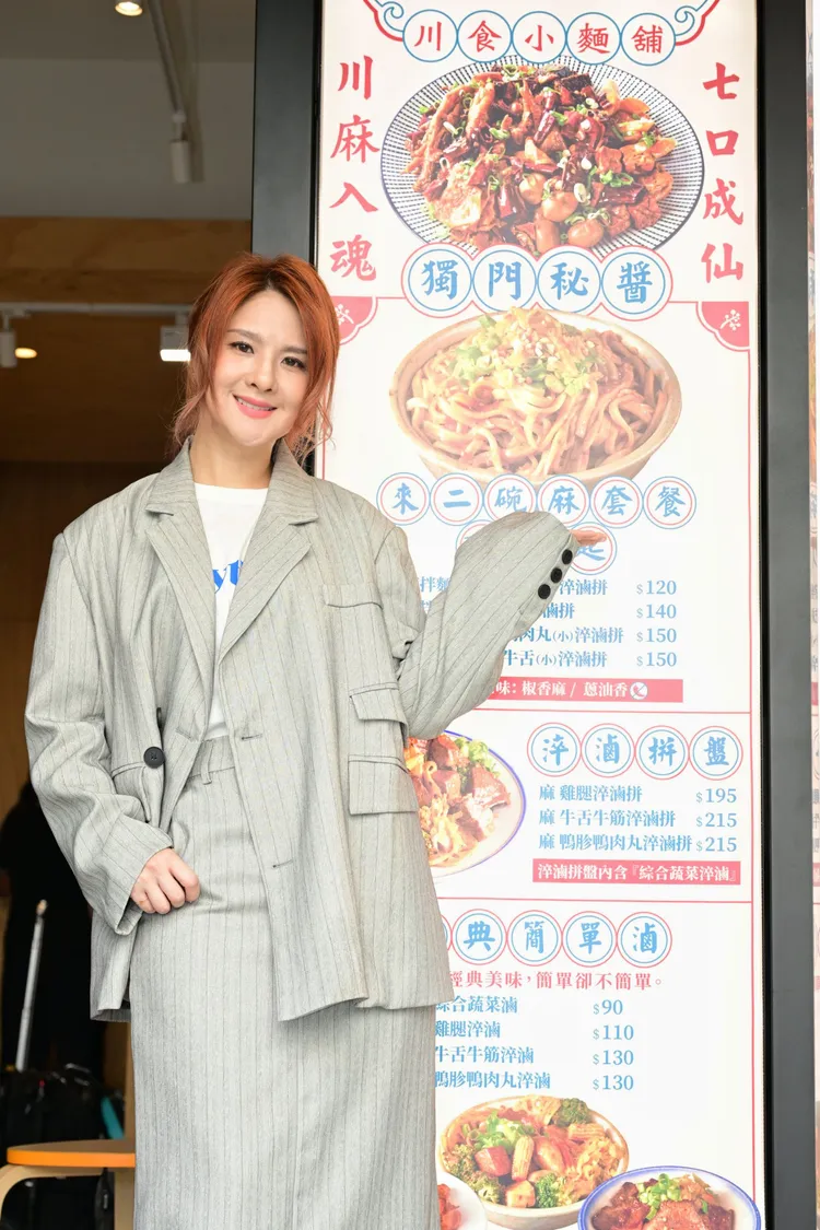 郭靜為了試吃新菜，坦言胖了不少。娛樂中心攝