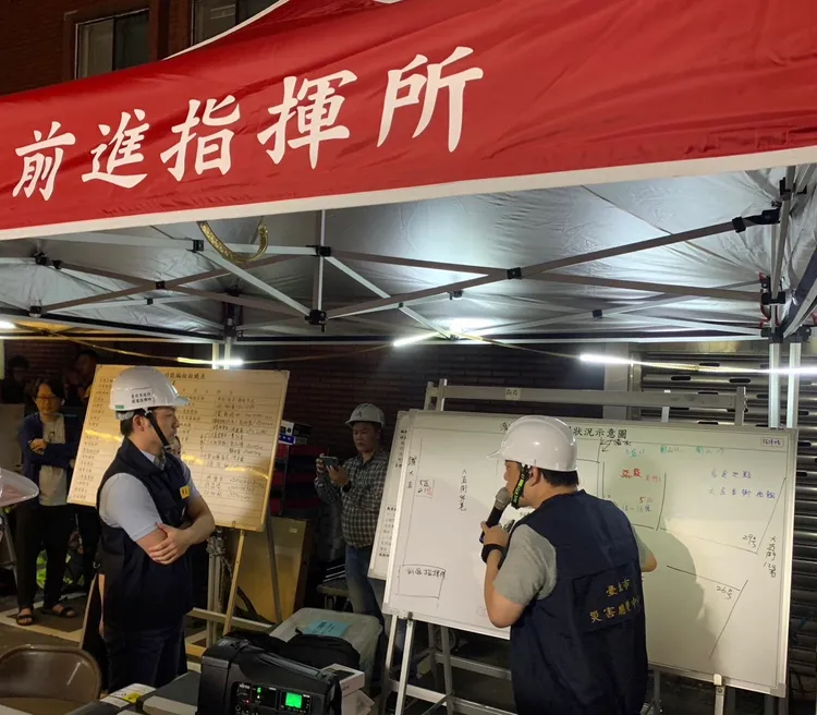 蔣萬安到現場勘災。議員陳炳甫提供