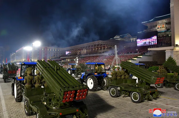 閱兵式只展示民防力量。美聯社