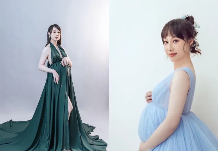 美女主播吳宇舒懷孕期間拍下孕肚美照。翻攝自吳宇舒臉書