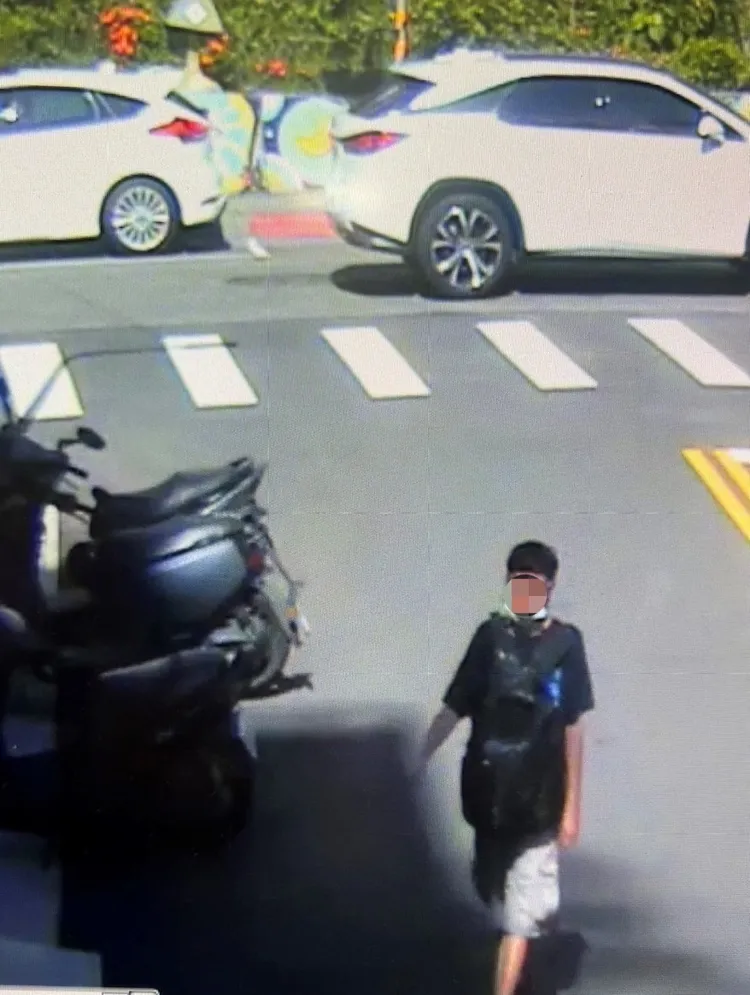 警方鎖定江嫌及其友人兩名闖入台鐵塗鴉客。翻攝畫面