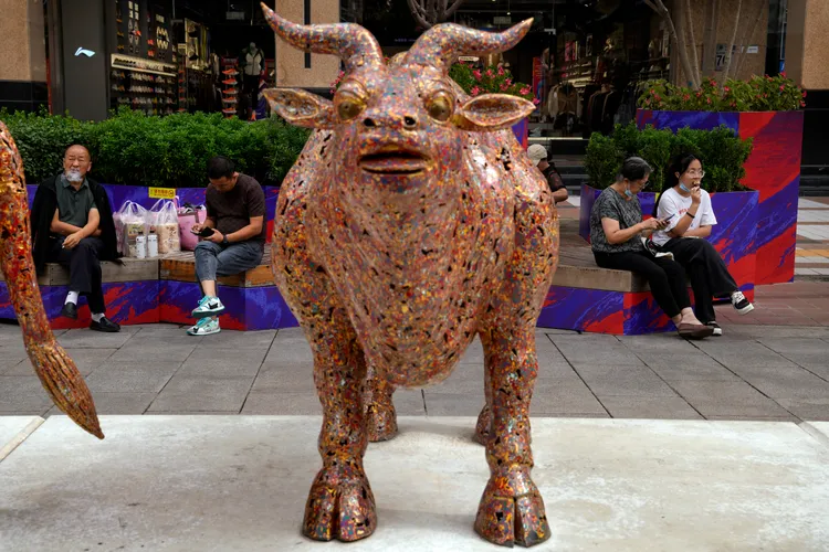 北京街頭。美聯社