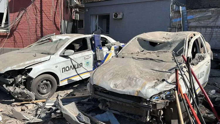 烏克蘭南部克利福洛市（Kryvyi Rih）8日遭俄羅斯轟炸。路透社