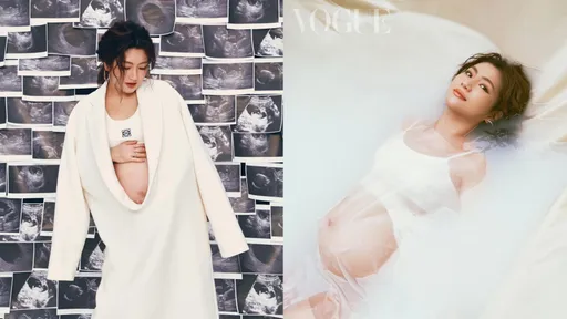 Selina公開尺度升級版孕婦照 穿小背心捧肚微笑好幸福