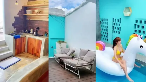 比基尼辣妹爽騎民宿獨角獸　好想應徵攝影師