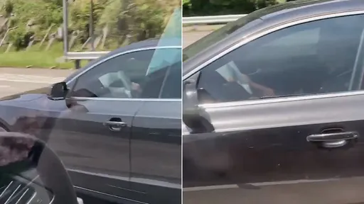 好用功?奧迪男「行駛國道邊看書」 網譏:上京考撞元