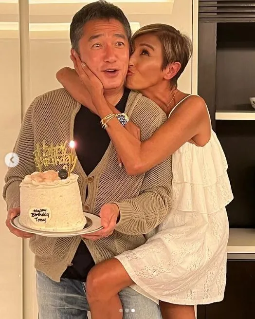 上山詩鈉為梁朝偉慶生又樓又親。翻攝上山詩鈉IG