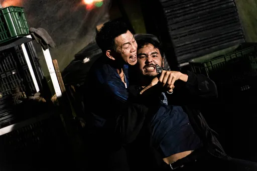 李李仁打戲太陽穴被肘擊腫起來 阮經天也掛彩下巴重傷當場吐血