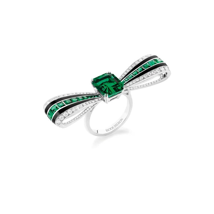 高級珠寶系列Ruban Graphique戒指，2020萬元。品牌提供