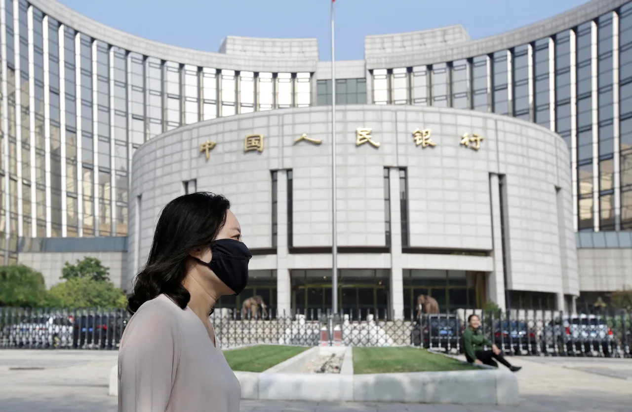 中國人民銀行在北京市的總部外觀。路透社