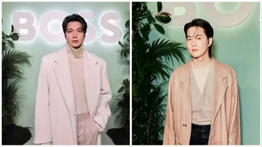 米兰时装周|SUHO深V开到胸比女星还性感 李敏镐BOSS秀场当白马王子