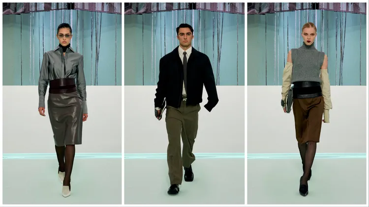 本季大量運用灰色、棕色以及綠色。品牌提供