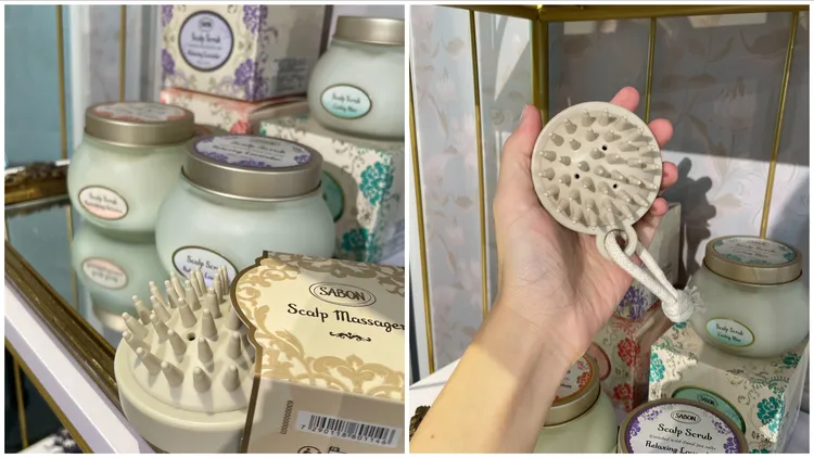 達到指定購物條件就會贈送的限量頭皮按摩梳。張家玲攝