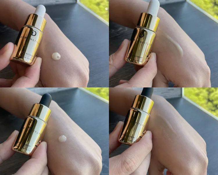 得英特青春煉金日夜極致安瓶質地，上排為日間安瓶、下排為夜間安瓶。張家玲攝