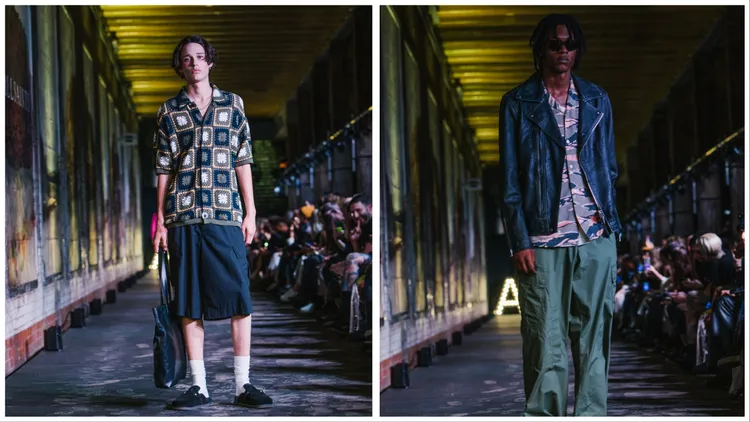 男裝系列將迷幻印花和迷彩圖案化身主角。品牌提供