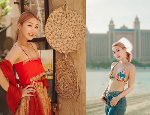 隱乳女神小玉兒好身材不藏了 杜拜只穿比基尼解放E奶