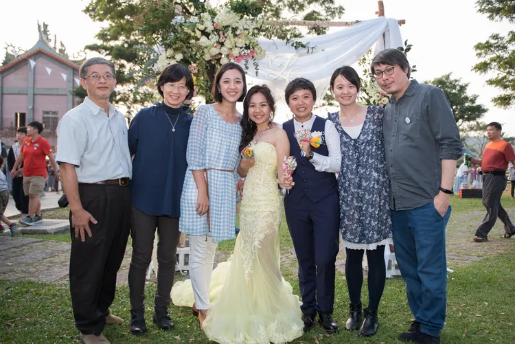 林怡如和陳怡伶在2019年1月6日舉辦一場400人的公開婚禮，接受親友祝福。林怡如提供