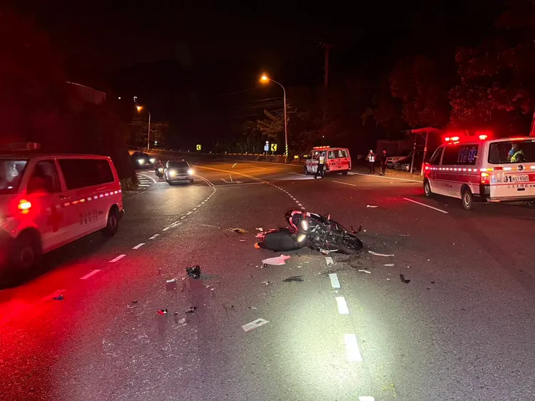 事故發生在東勢區東蘭路與石壁坑口。民眾提供