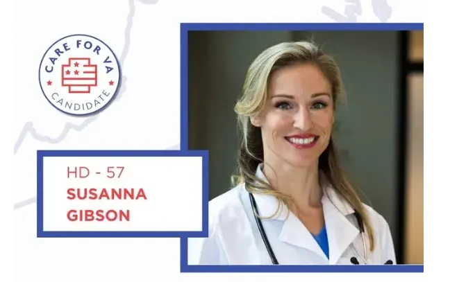 吉普生是專業的護理醫師（nurse practitioner）。翻攝Susanna Gibson競選網站