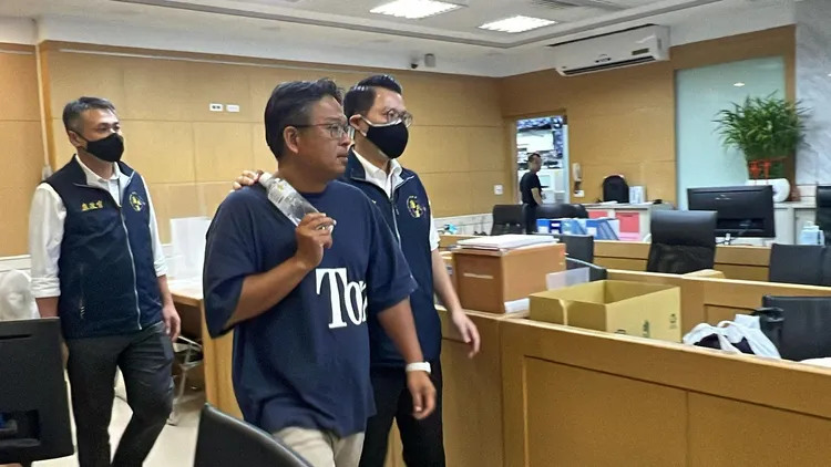 「基泰大直」建案承造商福益營造工地主任邱丞鴻。陳彩玲攝