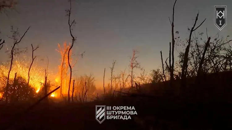 烏克蘭軍方本月稍早公布巴赫穆特前線戰鬥畫面。資料照片