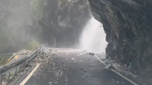 海葵挾豪雨狂襲東台灣 中橫公路東段多處坍方待搶通