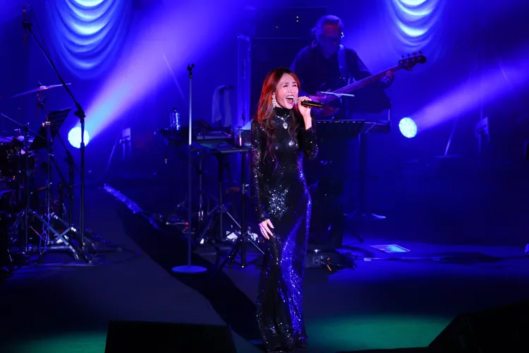 工藤靜香坦言害怕颱風來，演唱會取消。彭欣偉攝