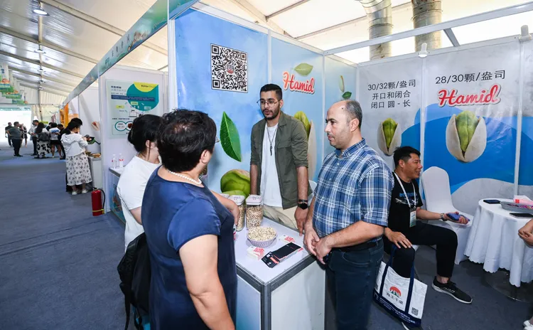 上月3日在杭州舉辦的國際堅果大會。新華社