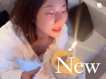 張景嵐自虧用鼻孔吹蠟燭。翻攝張景嵐IG