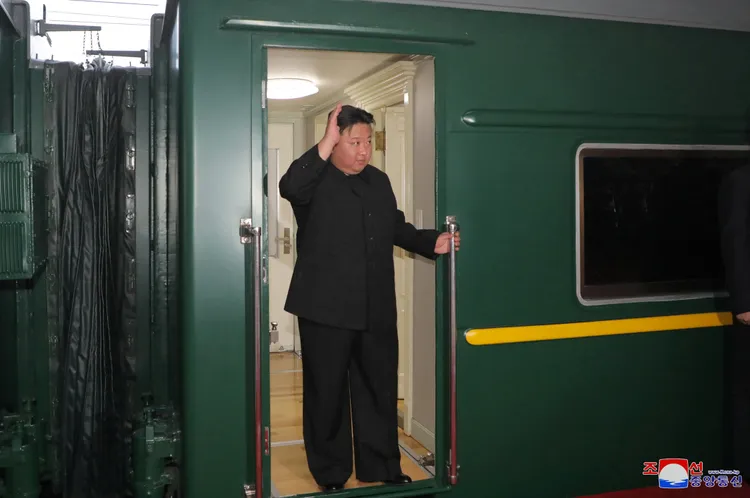 金正恩搭專用火車出訪俄羅斯。路透社