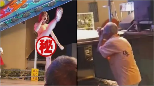 廟會辣妹只遮3點!台下這人緊盯胯下 主持人笑:阿北很會
