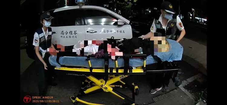 吳女受傷送醫。翻攝畫面