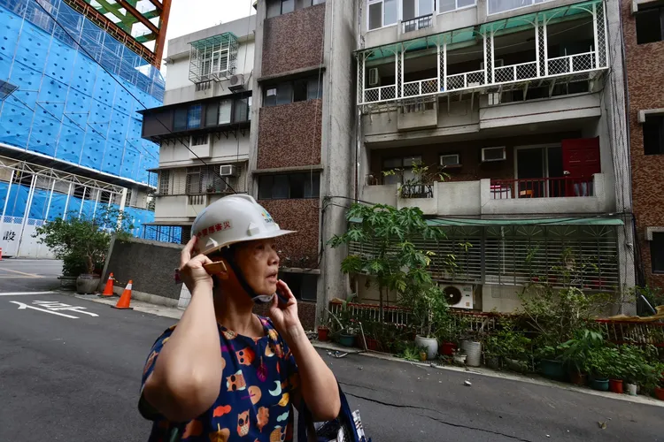 大直樓塌狀況。林林攝