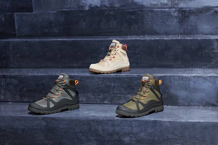 升級橘標防水CAGE⁺系列導入法式軍靴PAMPA，各4280元。品牌提供