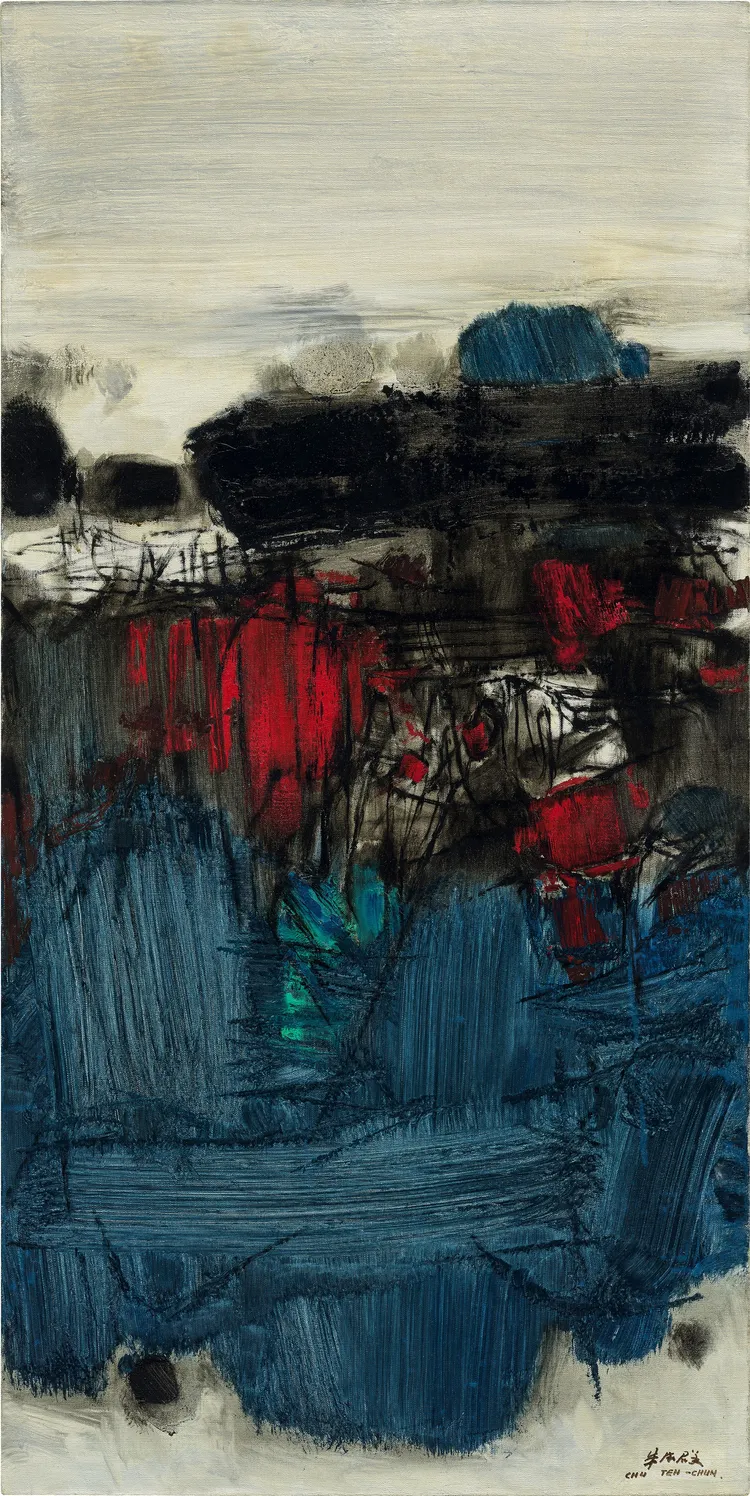 朱德群《第164號》，1963年作，估價約2445萬至4075萬元台幣。富藝斯提供