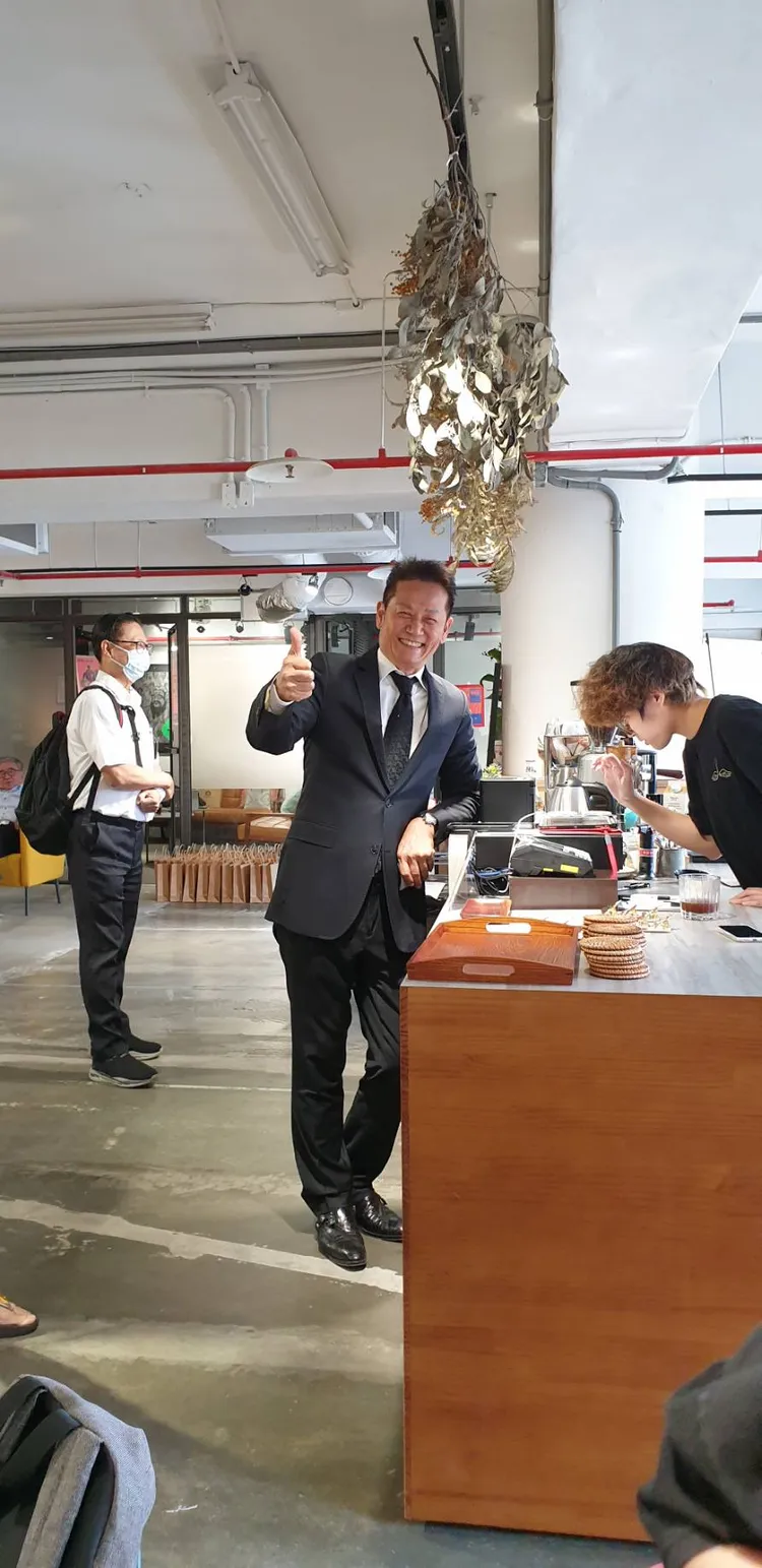 由於長子將結婚，徐乃麟今天心情大好。張瑞振攝