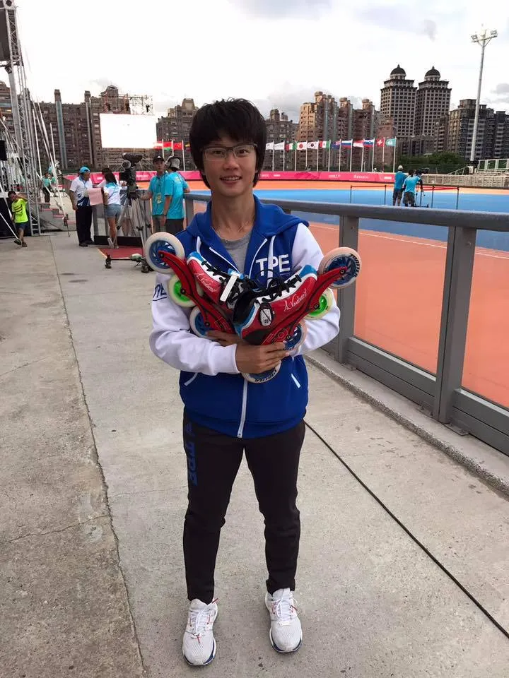 競速溜冰名將楊合貞。翻攝自楊合貞臉書