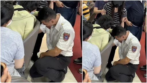 慟失4勇消!屏二分隊長靈堂「單膝下跪」 自責崩潰哭倒