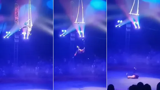 驚悚影片|馬戲團23歲女演員「空翻變墜地」 腦袋重擊舞台沒動靜了
