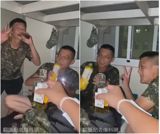 阿兵哥營內飲酒作樂影片曝　傳訊友人炫耀「喝整禮拜」根本度假