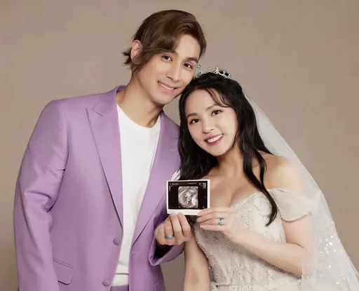 熊熊新婚半年懷孕了 拍婚紗大秀胎兒超音波照