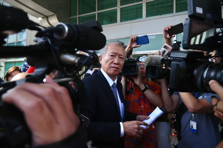 基泰董座陳世銘事發多日後終於現身。林林攝