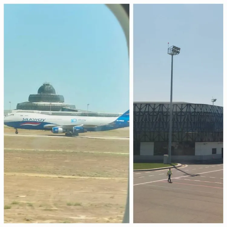 巴庫機場景色。讀者提供