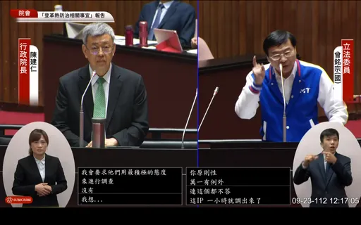 藍委為「Lin bay好油」質詢動怒　開嗆陳建仁沒常識！揚言杯葛