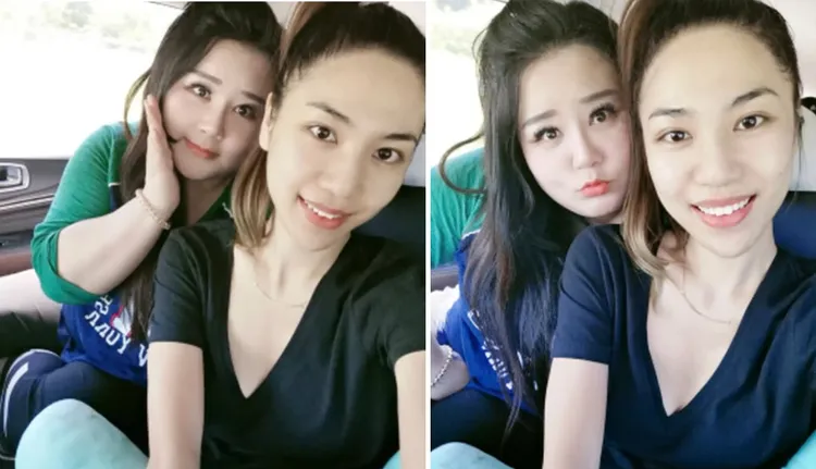 賣淫集團「領導」徐蓉蓉（右）與「經理」陳圓圓（左）開心自拍，先前她們才剛凌虐過同樣來自中國的被害女子。翻攝紐約東區聯邦法院起訴書